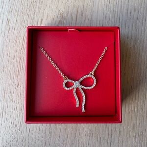 Talbots Silver Bow Necklace